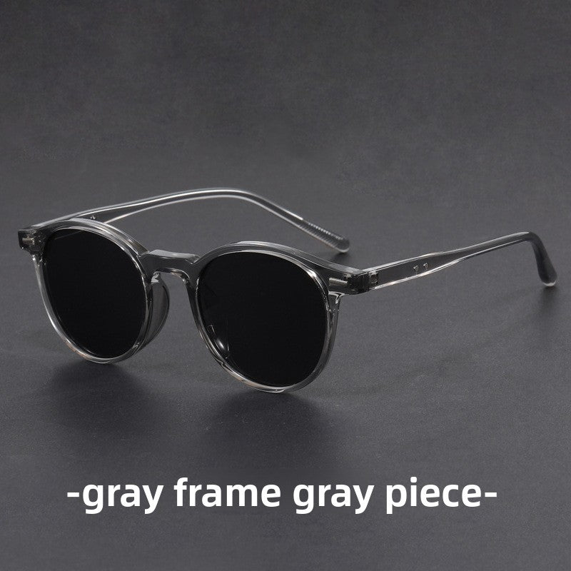 Westbrook Sun Round Panto Sunglasses in Gray / Gray