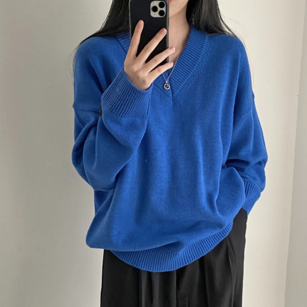 The Harper Oversized V-Neck Sweater, photo 5