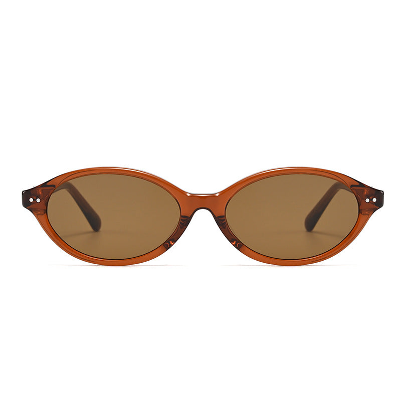Praline BR1 Oval Cat-Eye Sunglasses in Tea / Tea