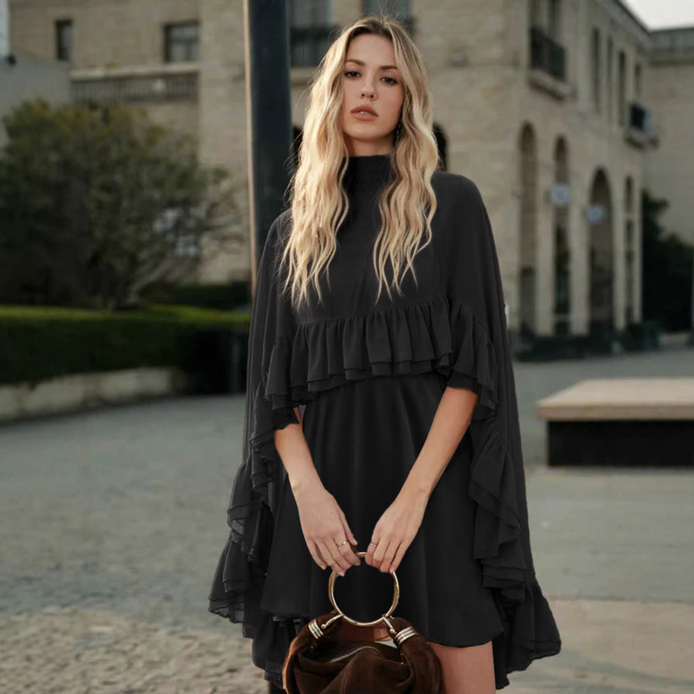 The Audrey Two-Piece Mock-Neck Sleeveless Top & A-Line Midi Skirt Set, photo 3