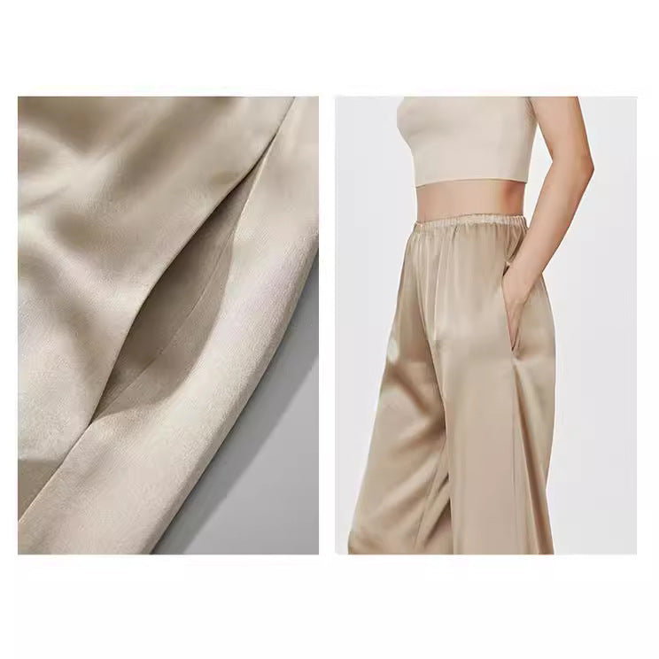 The Celeste Satin-Finish High-Waist Wide-Leg Pants, photo 6