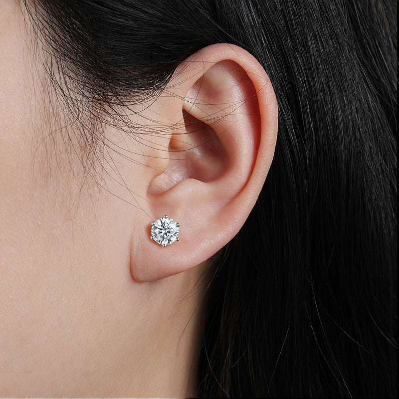 The Elara 1ct Moissanite Studs, photo 2