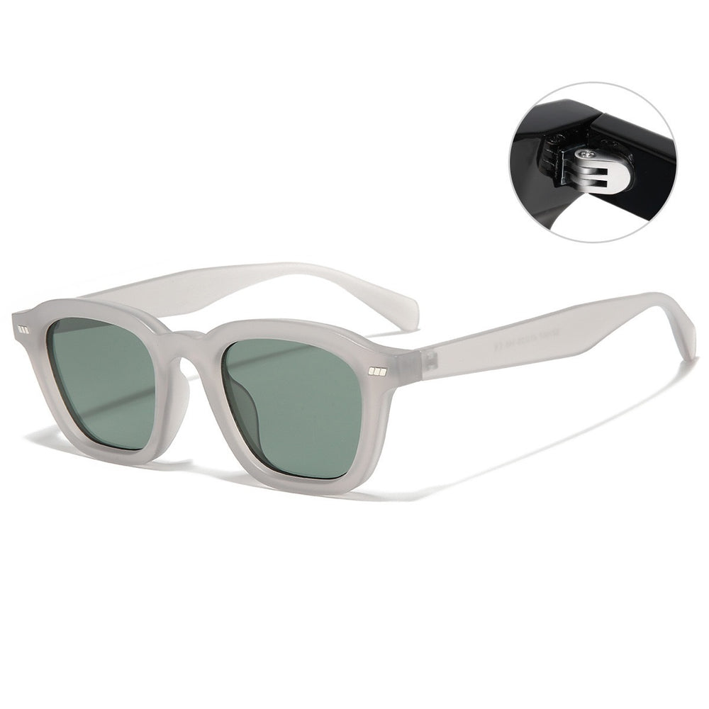 Lockwood Sun Square Sunglasses in Sand Gray / Dark Green