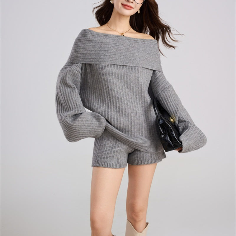The Elise One-Shoulder Knit Top & Shorts Set, photo 4