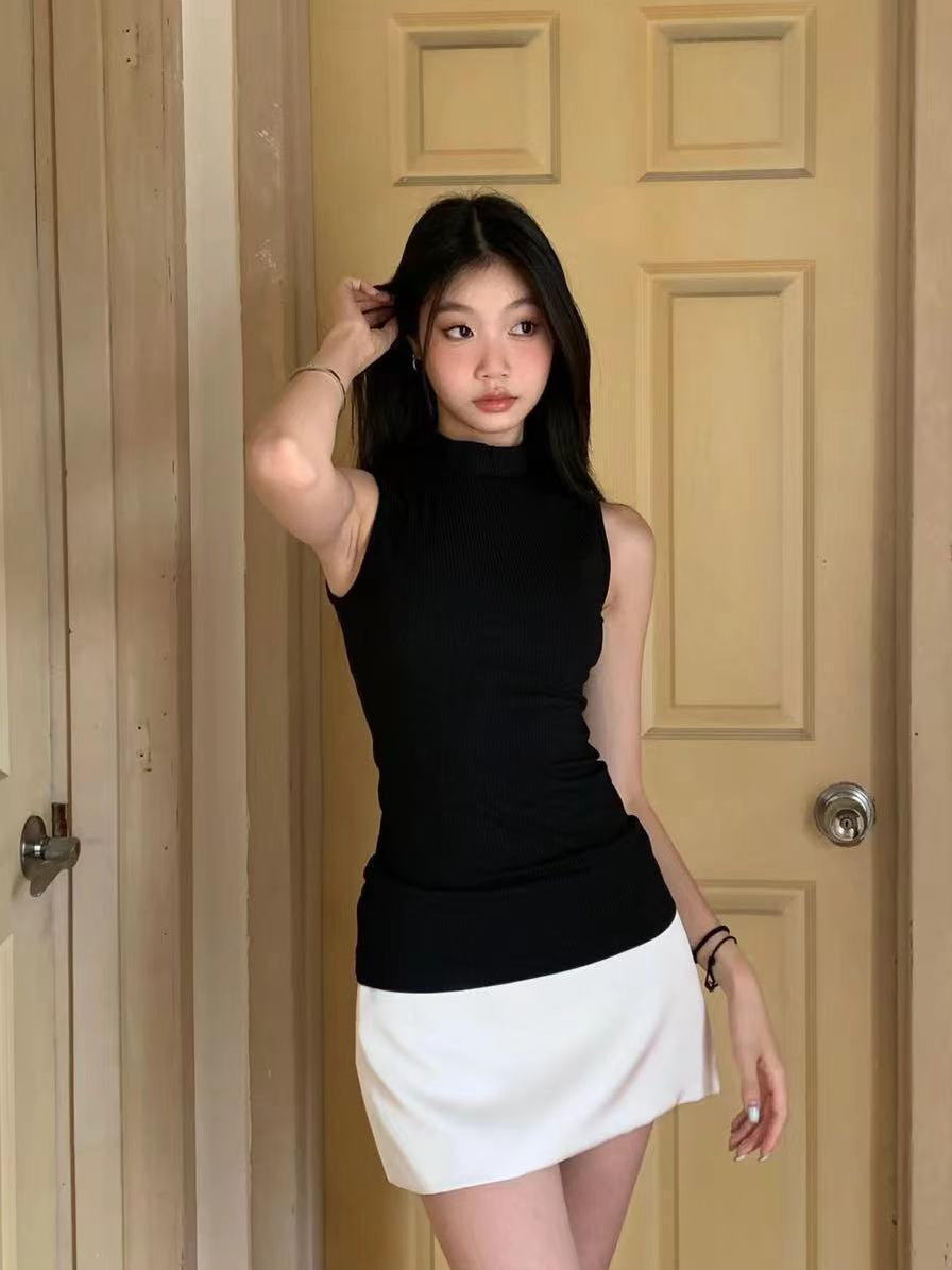 The Lina Sleeveless Mock-Neck Knit Top, photo 5