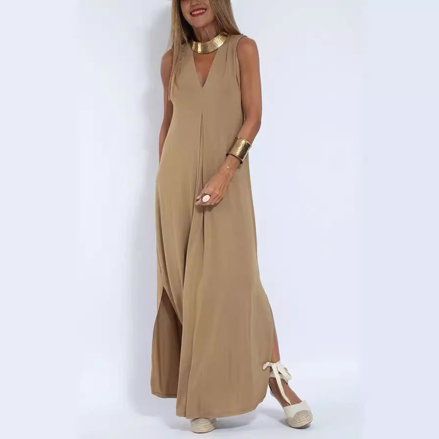 The Solstice Two-Piece Pleated V-Neck Maxi Dress & Duster Cardigan Set, photo 5