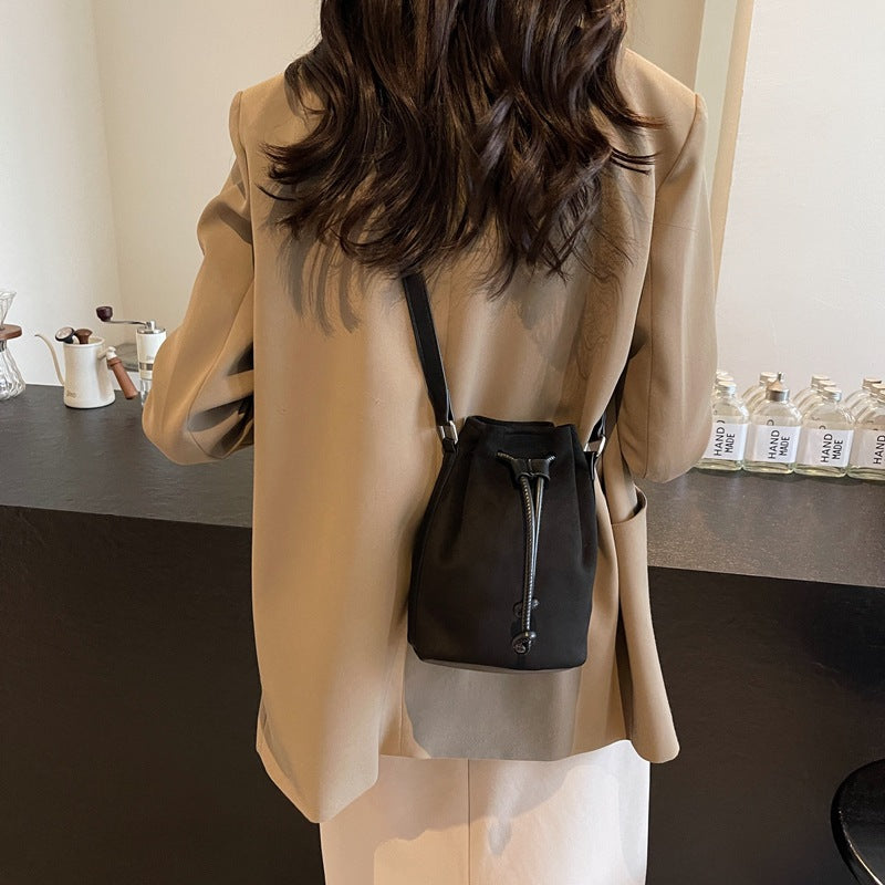 The Sienna Faux-Suede Drawstring Bucket Bag, photo 4
