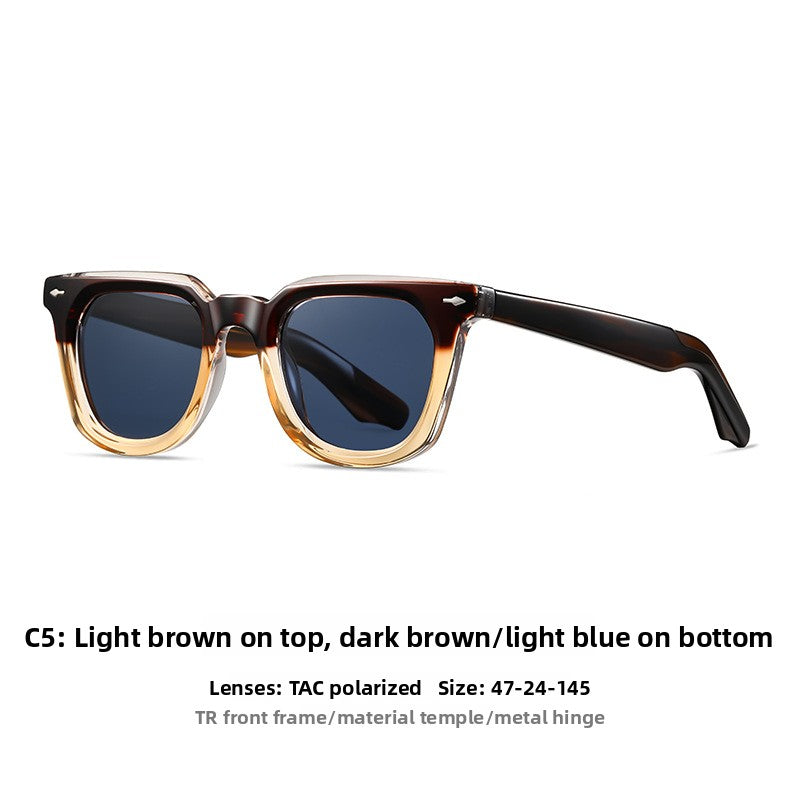 Mist G1 Square Sunglasses in Two-Tone Brown / Blue