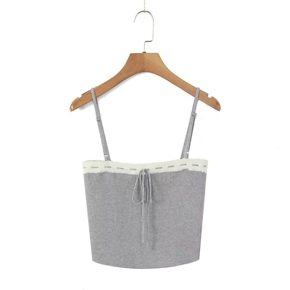 The Margot Three-Piece Knit Set in Gray sling