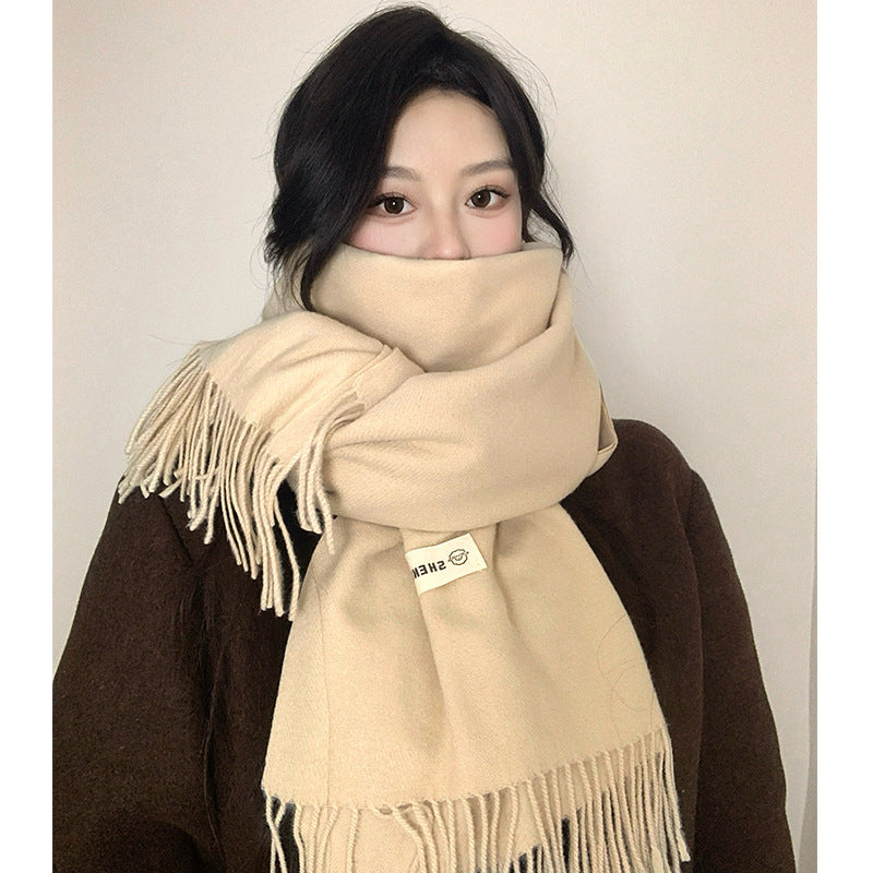 The Sloane Oversized Brushed Scarf in Camel