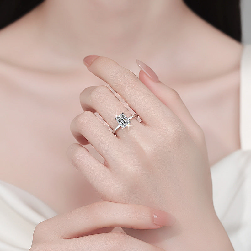 The Vaux Emerald-Cut Moissanite Ring, photo 3