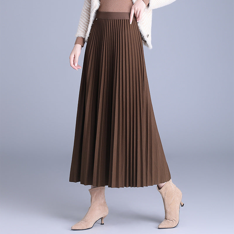 The Maren Draped Pleated Midi Skirt, photo 3
