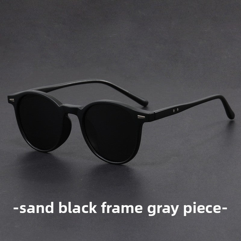 Westbrook Sun Round Panto Sunglasses in Sand Black / Gray