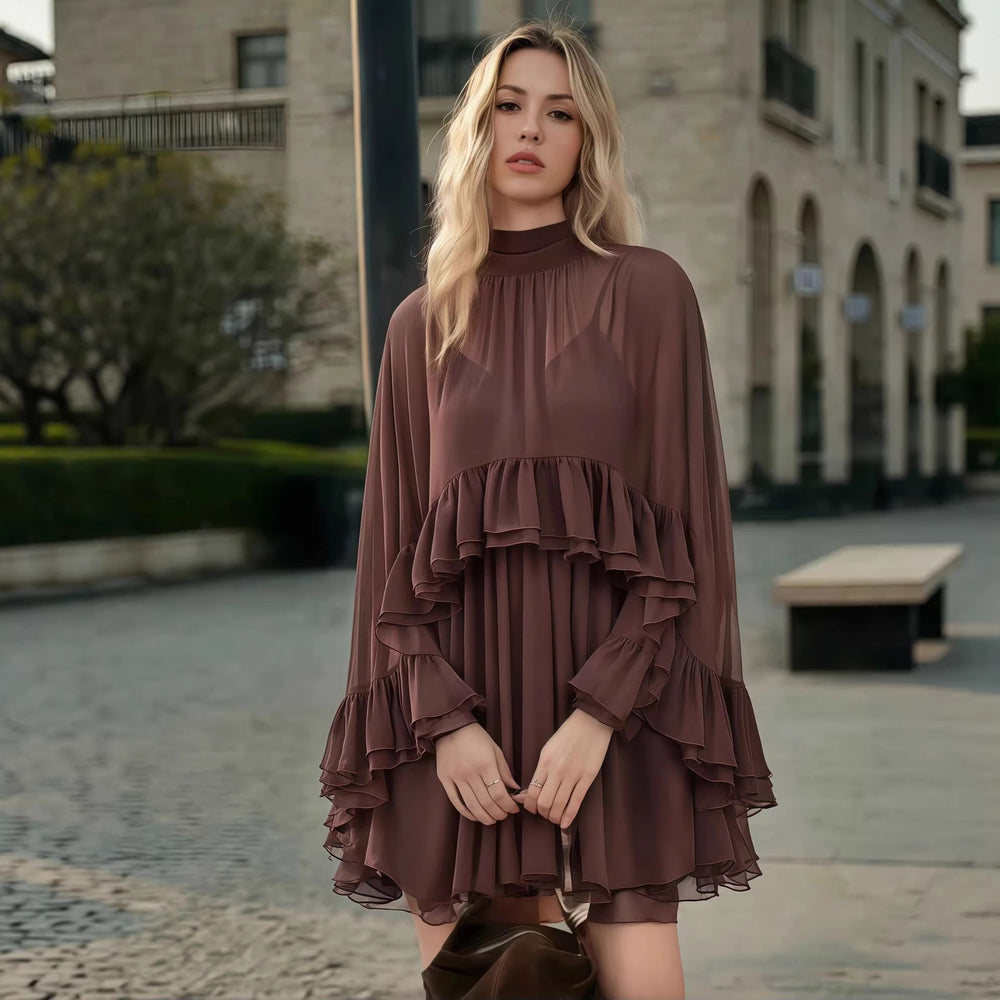 The Audrey Two-Piece Mock-Neck Sleeveless Top & A-Line Midi Skirt Set, photo 5