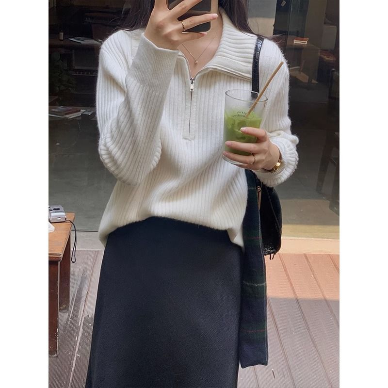 The Sabine Half-Zip Collar Knit Sweater, photo 2 of 9