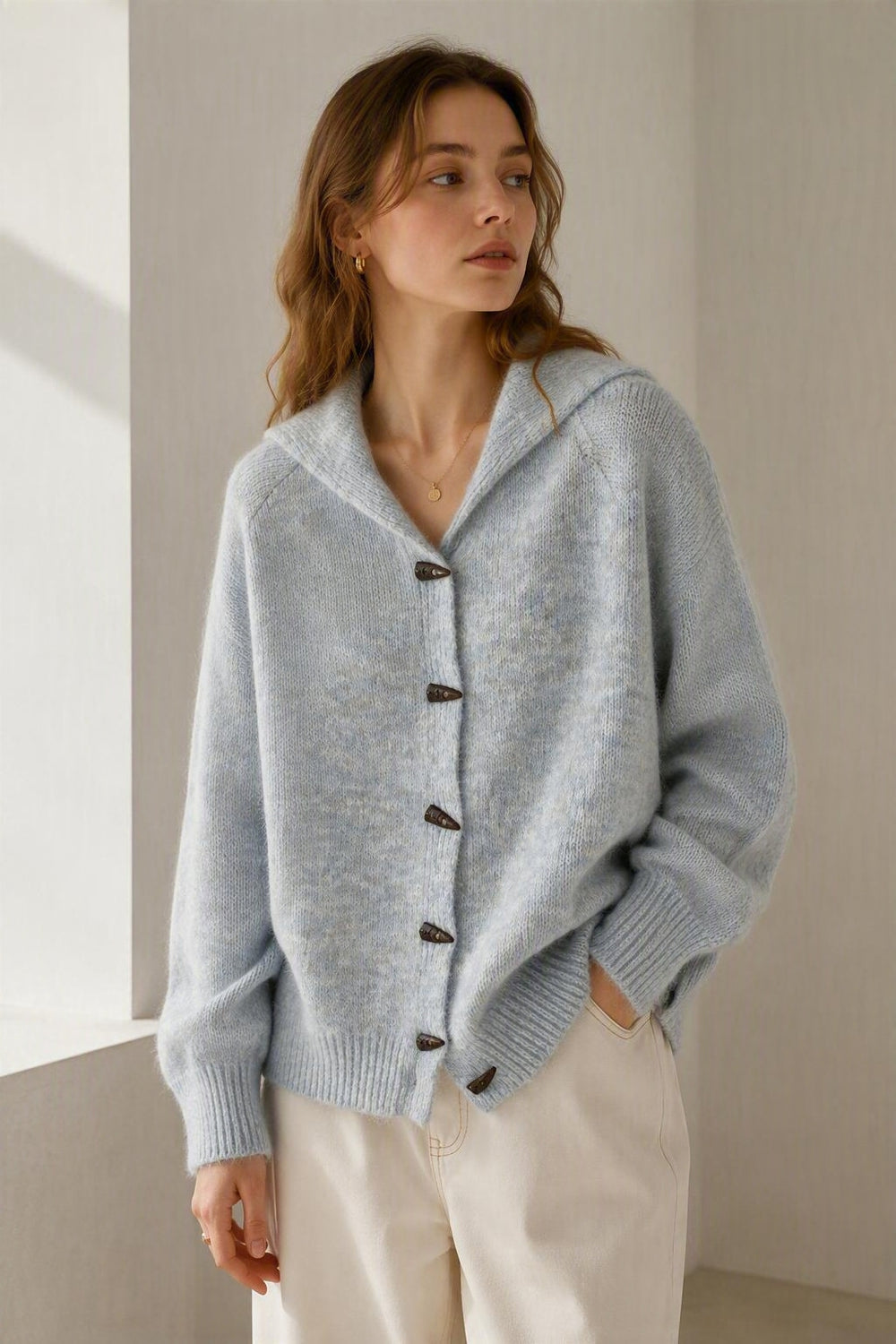 The Aspen Chunky Hooded Knit Coat