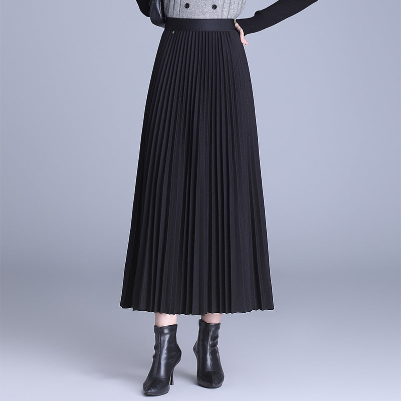 The Maren Draped Pleated Midi Skirt, photo 5