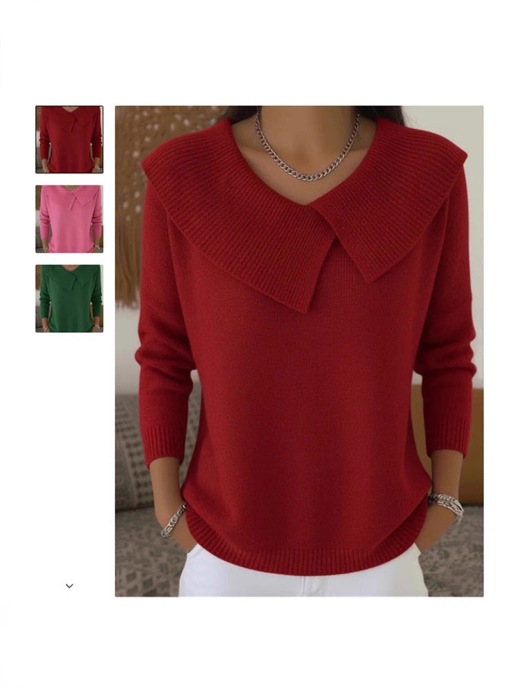 The Capucine Wide-Collar Knit Sweater, photo 4 of 15