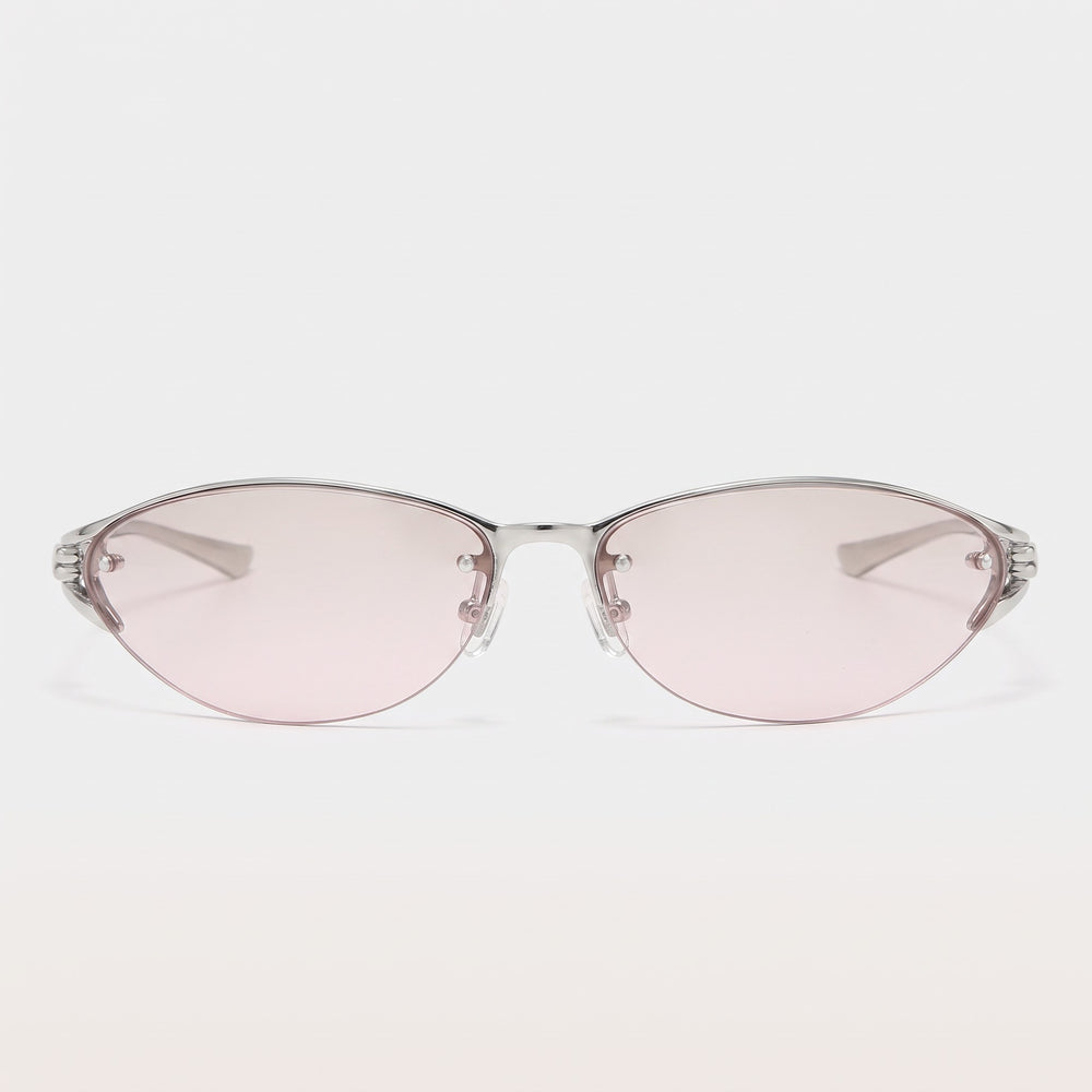 Mercury M01 Semi-Rimless Sunglasses - front view on white