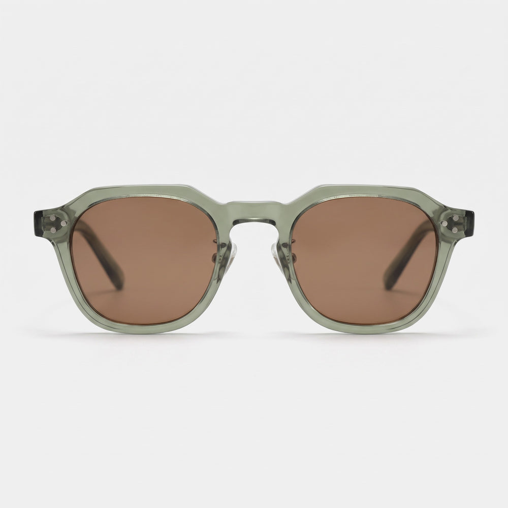 Holloway Sun Keyhole Panto Sunglasses - front view on white
