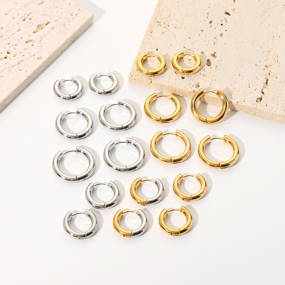 The Lune Waterproof Chunky Huggie Hoops, photo 1