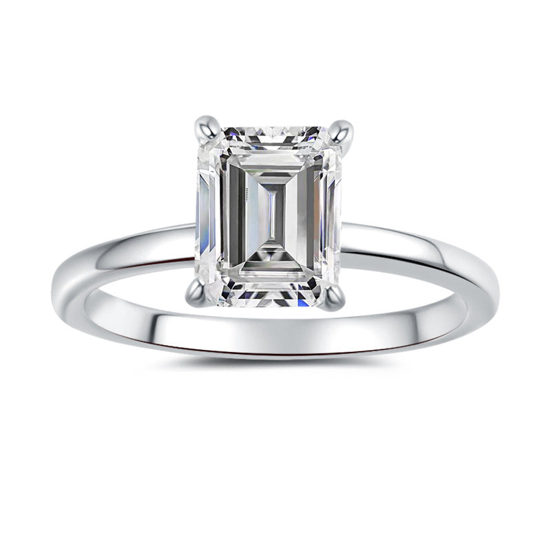 The Vaux Emerald-Cut Moissanite Ring, photo 4