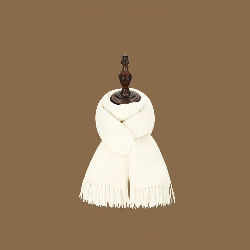 The Sloane Oversized Brushed Scarf in Cream