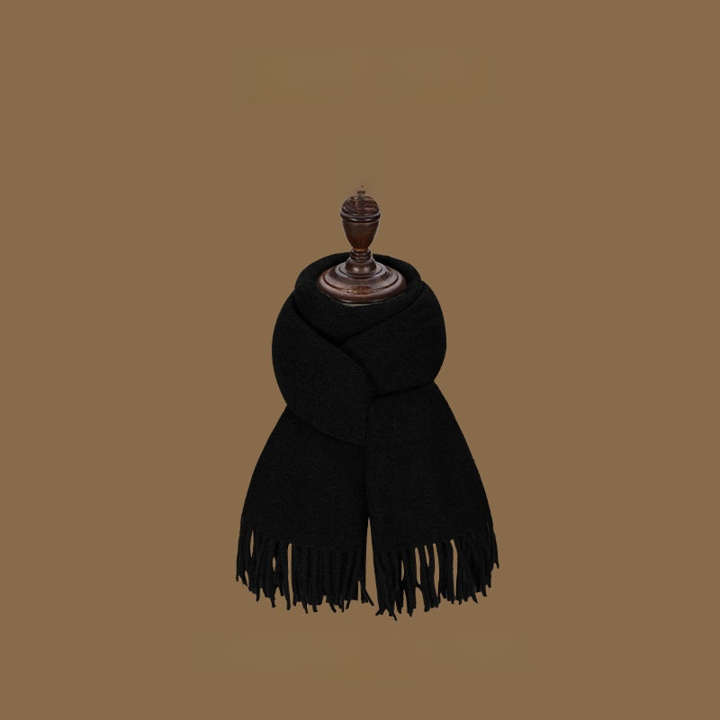 The Sloane Oversized Brushed Scarf in Black