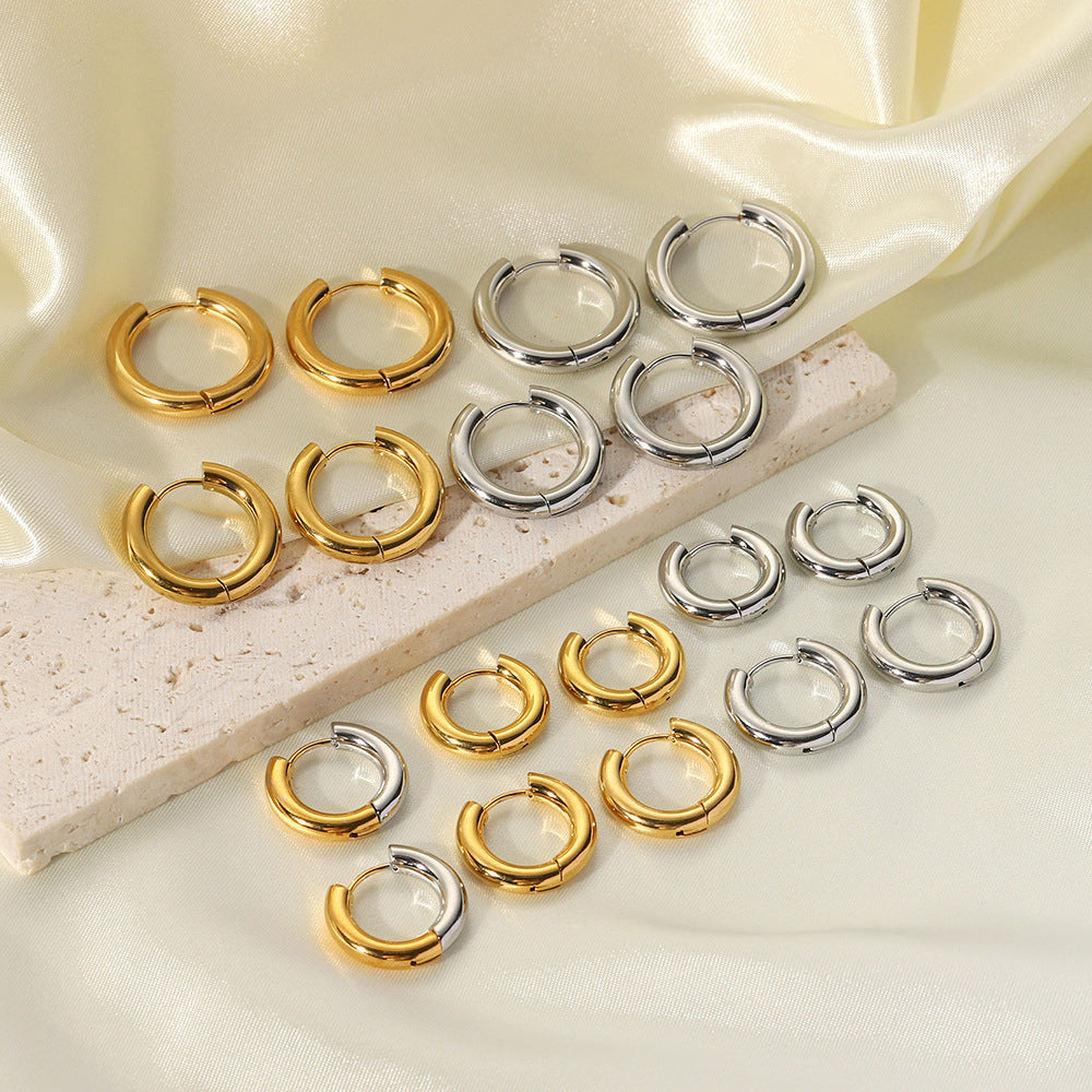 The Lune Waterproof Chunky Huggie Hoops, photo 4