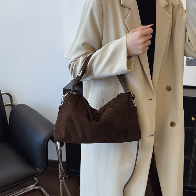 The Odette Frosted Faux-Suede Shoulder Bag, photo 3