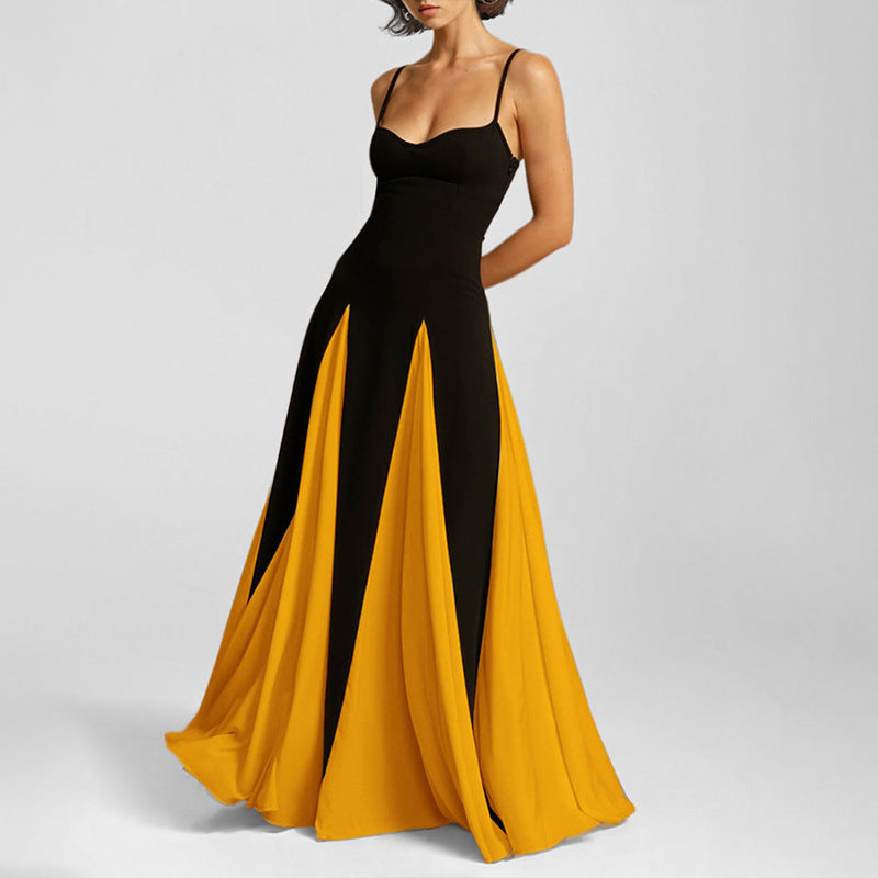 The Paloma Monochrome Colorblock Maxi Dress