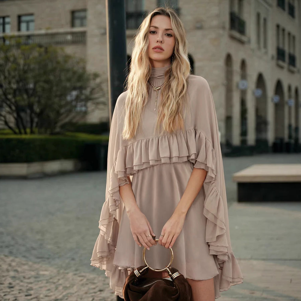 The Audrey Two-Piece Mock-Neck Sleeveless Top & A-Line Midi Skirt Set, photo 2