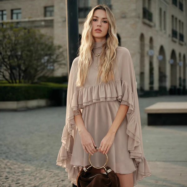 The Audrey Two-Piece Mock-Neck Sleeveless Top & A-Line Midi Skirt Set, photo 2