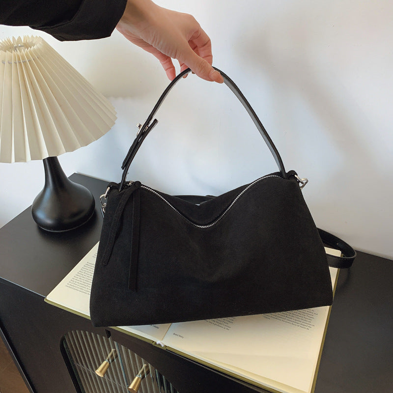 The Odette Frosted Faux-Suede Shoulder Bag, photo 2