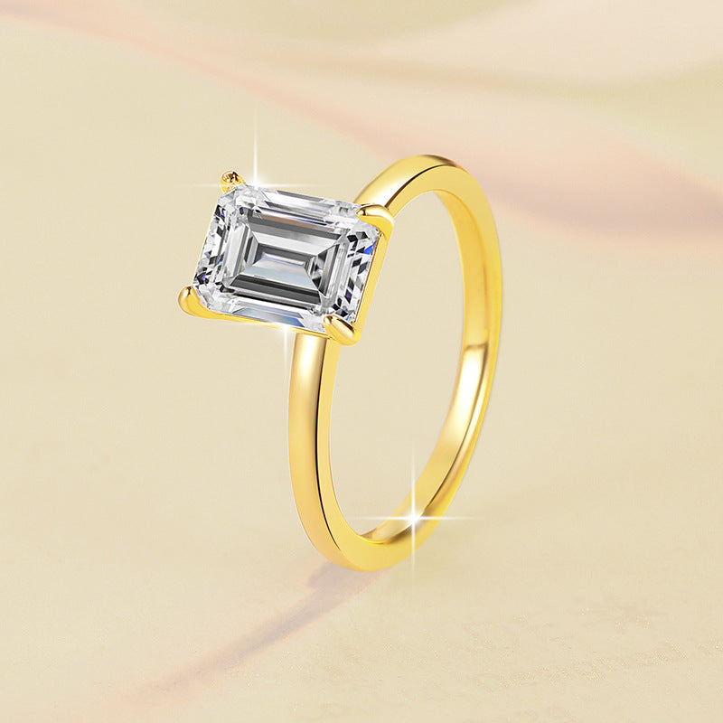 The Vaux Emerald-Cut Moissanite Ring, photo 2