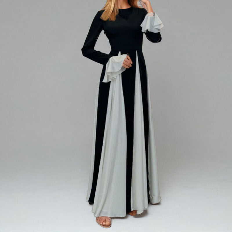 The Paloma Monochrome Colorblock Maxi Dress