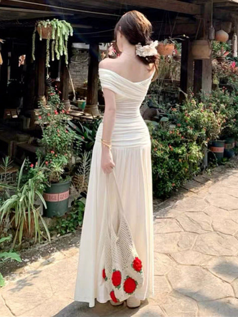 The Riviera Off-Shoulder Ruched Column Maxi Dress, photo 4