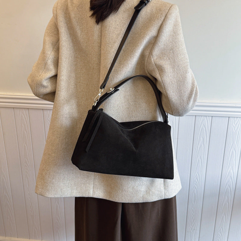 The Odette Frosted Faux-Suede Shoulder Bag, photo 4