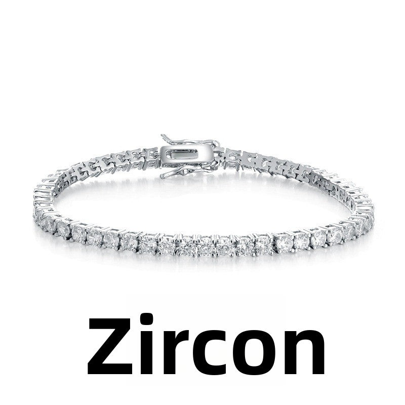 The Riviere Tennis Bracelet in 2mm silver-zircon