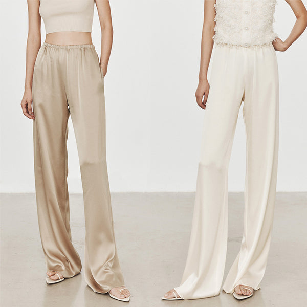 The Celeste Satin-Finish High-Waist Wide-Leg Pants, photo 2