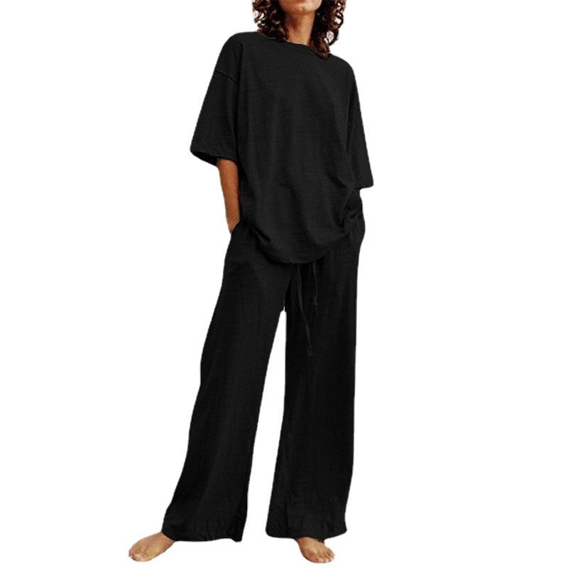 Women's Casual Two-Piece Set with Belt