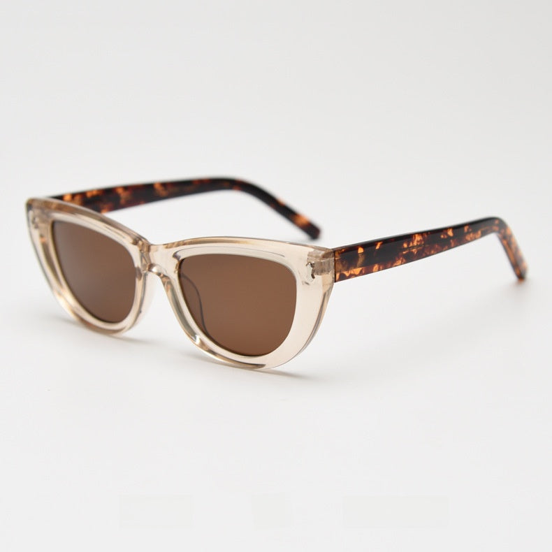 Kiki 01 Cat-Eye Sunglasses in Champagne / Tortoise Temples