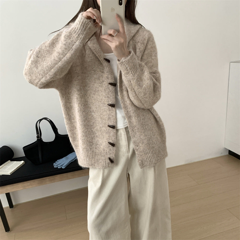 The Aspen Chunky Hooded Knit Coat
