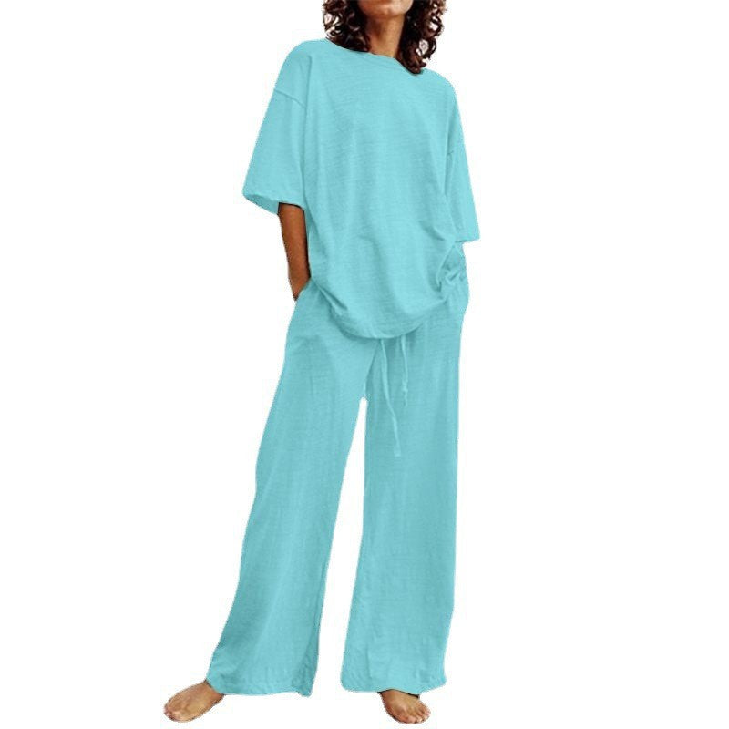 Women's Casual Two-Piece Set with Belt