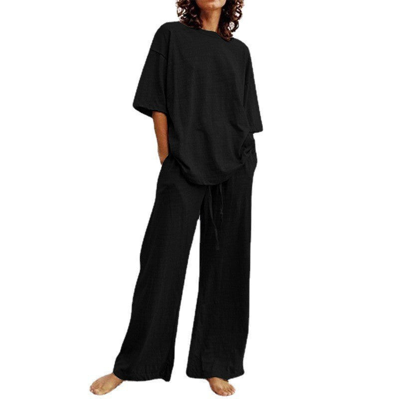 Women's Casual Two-Piece Set with Belt