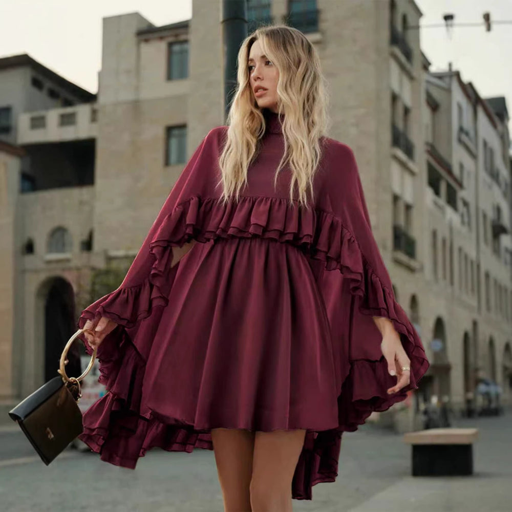 The Audrey Two-Piece Mock-Neck Sleeveless Top & A-Line Midi Skirt Set, photo 4