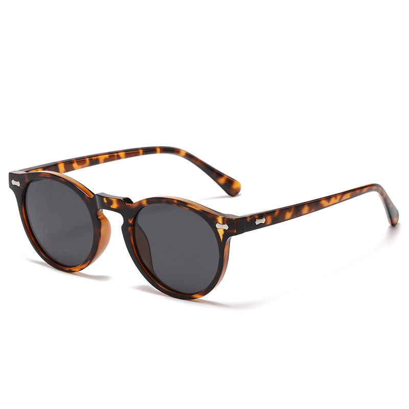 Ellery Sun Round Panto Sunglasses in Dark Tortoise / Gray