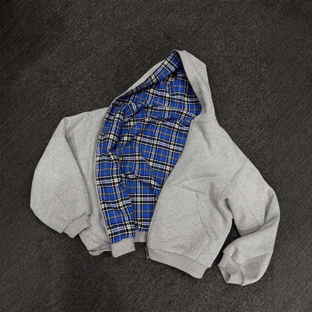 Reversible Zip Front Hooded Sweatshirt