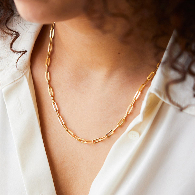 The Mira Waterproof Paperclip Chain Necklace, photo 1