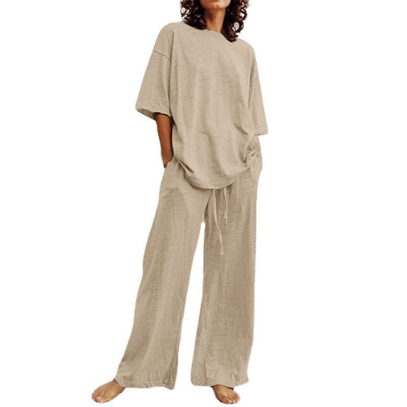 Women's Casual Two-Piece Set with Belt